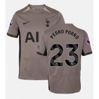 Tottenham Hotspur Pedro Porro #23 Tretí futbalový dres 2023-24 Krátky Rukáv